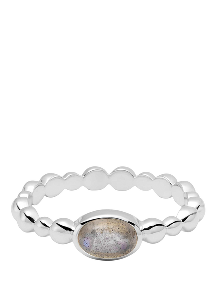 Daisy London Textured Stone Ring, Labradorite/ Silv, Labradorite/ Silv