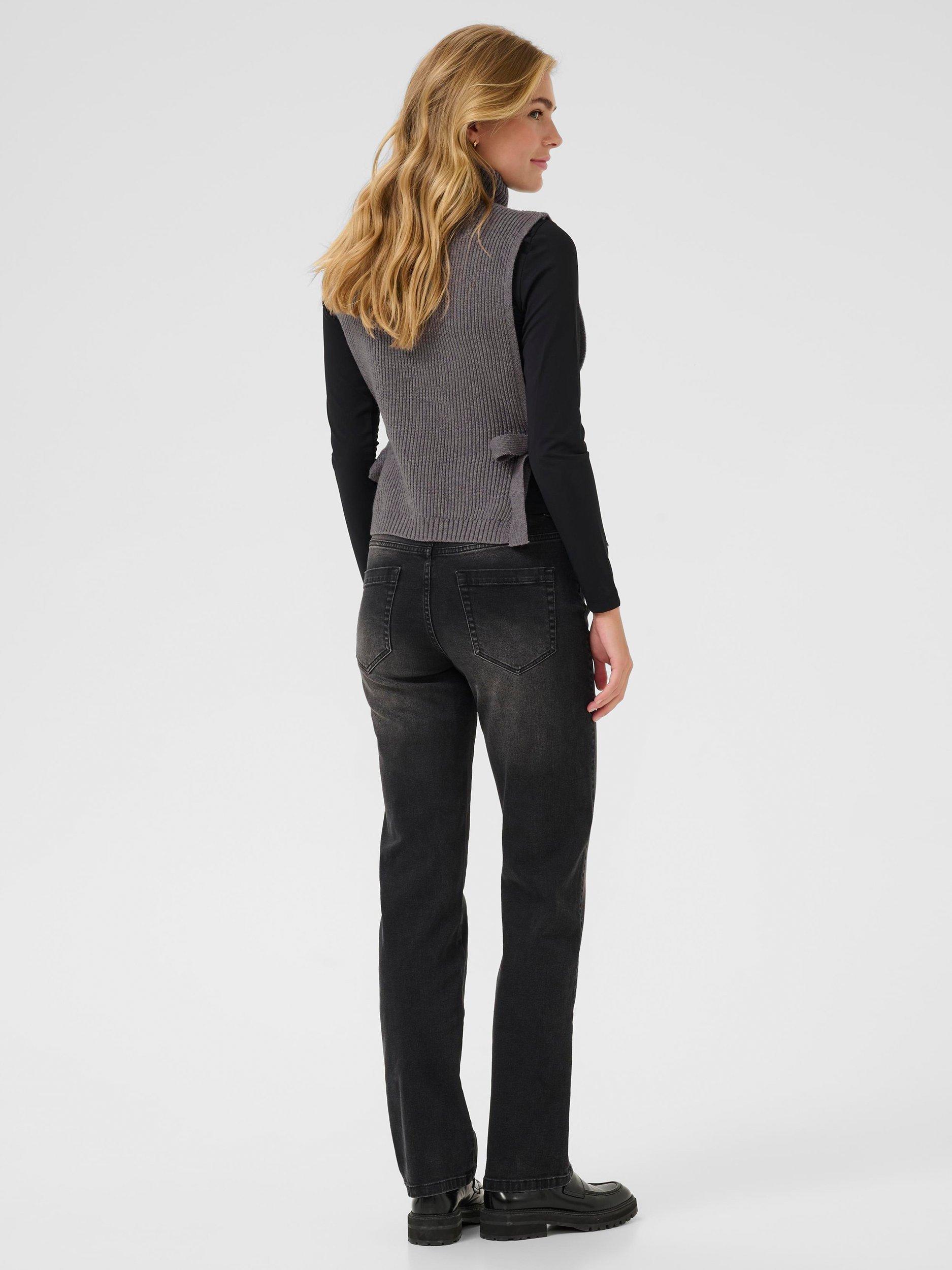 Product image 2 of 6, which shows KAFFE Sally Knitted Vest, Grey Melange, One Size