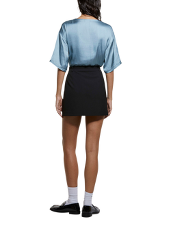 SISLEY Oversized Short Sleeved T-Shirt Blouse, Powder Blue - view 2, Powder Blue