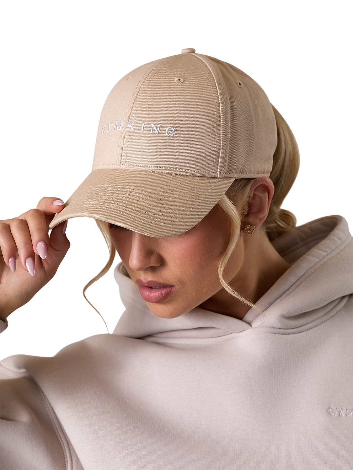 Product image 6 of 10, which shows Gym King Cotton Linear Pitcher Cap, Vanilla Cream