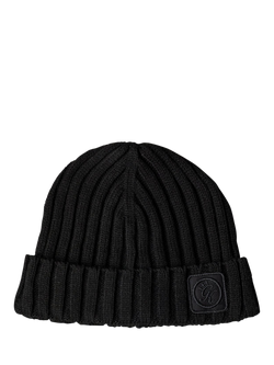 Gym King Chunky Rib Knit Beanie Hat, Black, Black