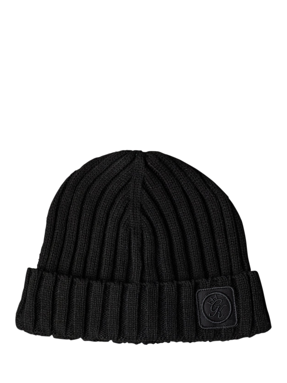 Product image 2 of 4, which shows Gym King Chunky Rib Knit Beanie Hat, Black