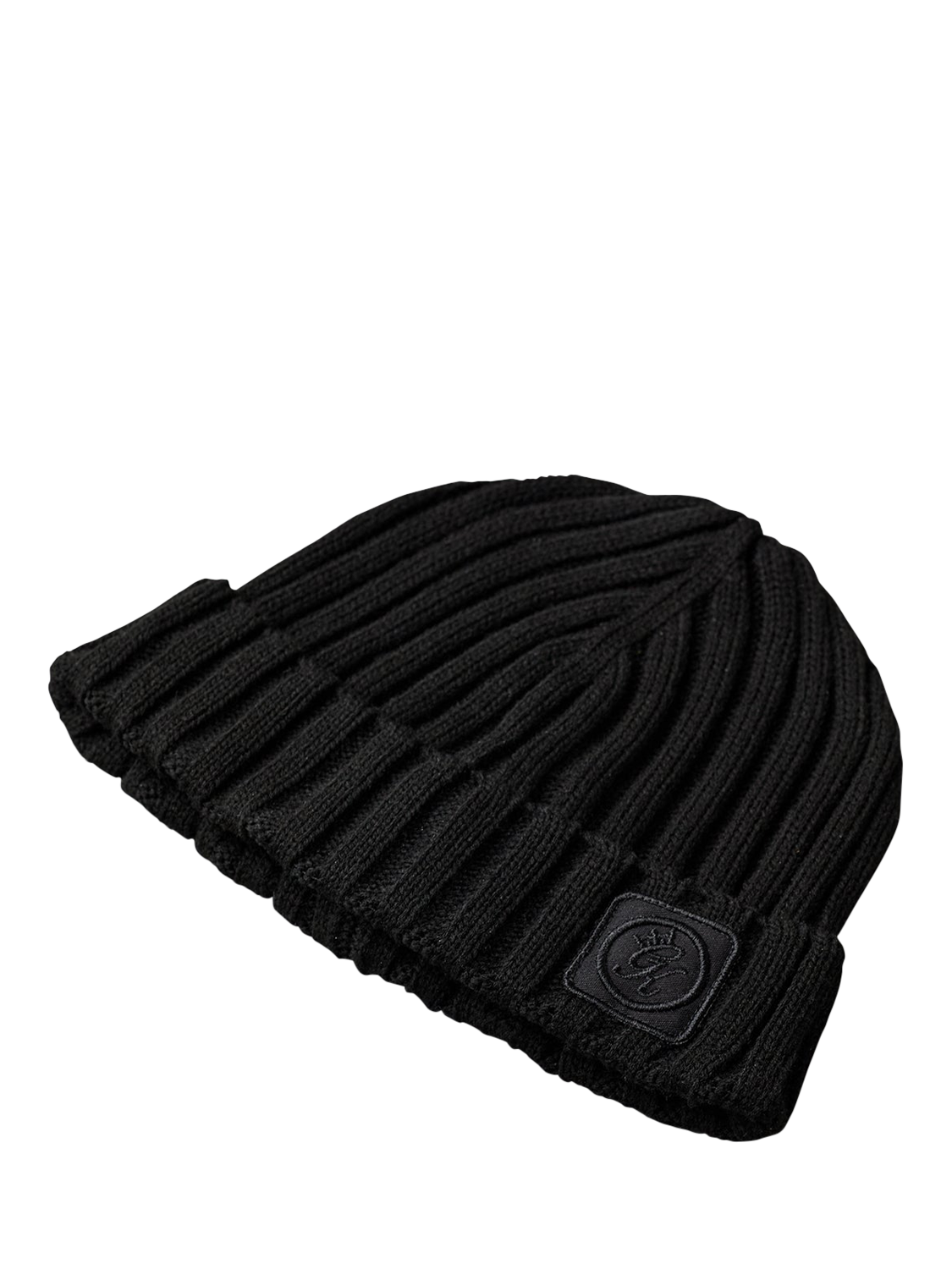Product image 4 of 4, which shows Gym King Chunky Rib Knit Beanie Hat, Black