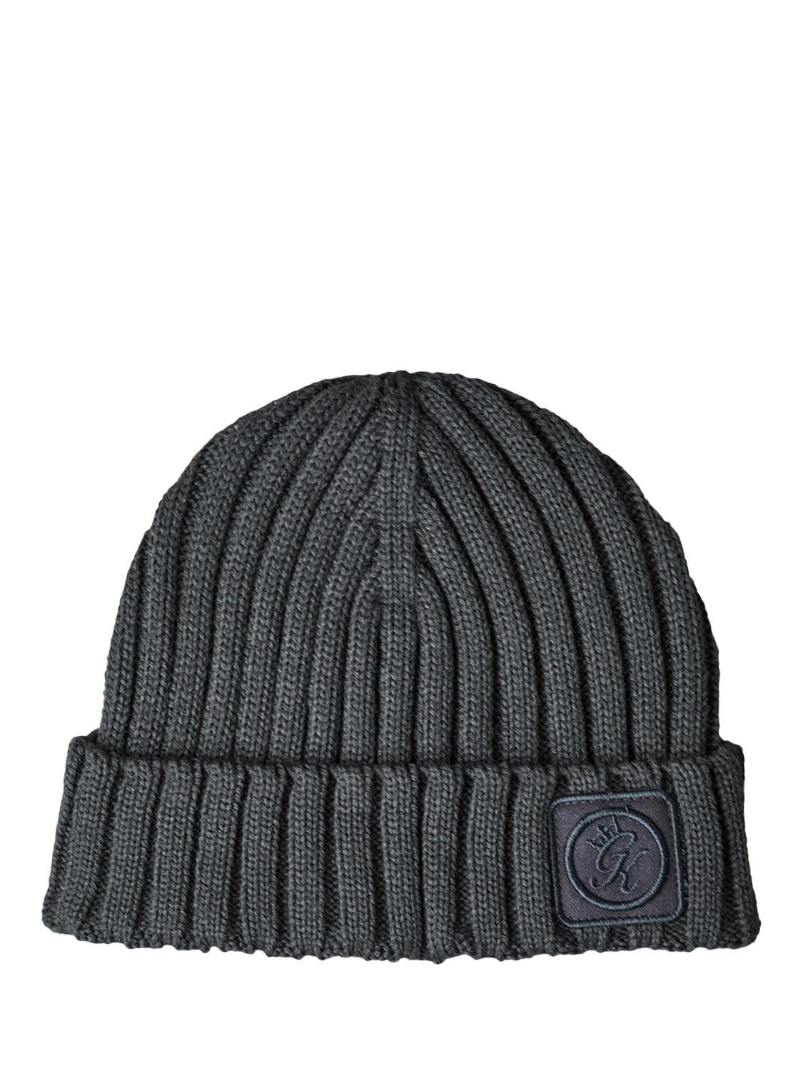 Product image 1 of 4, which shows Gym King Rib Knit Beanie Hat, Grey