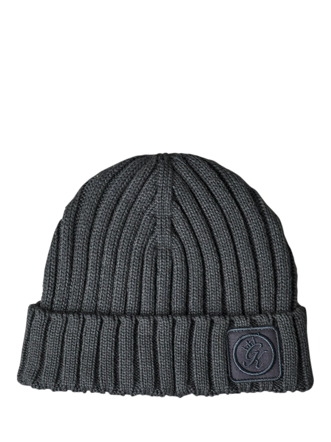 Product image 2 of 4, which shows Gym King Rib Knit Beanie Hat, Grey