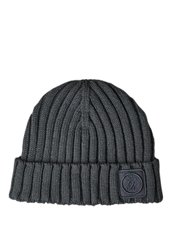 Gym King Rib Knit Beanie Hat, Grey - view 2, Grey
