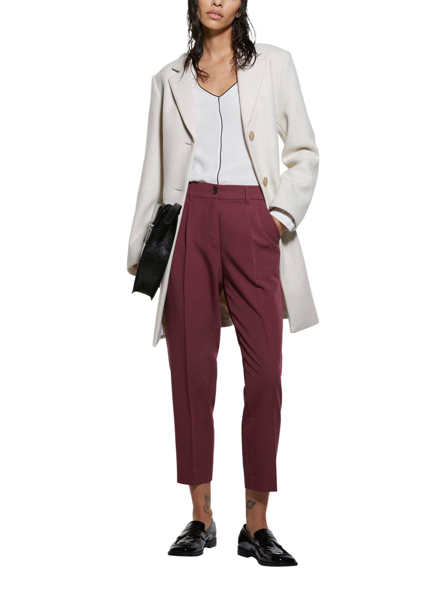 Product image 3 of 4, which shows SISLEY Long Sleeve Oversize Blouse, Cream, L