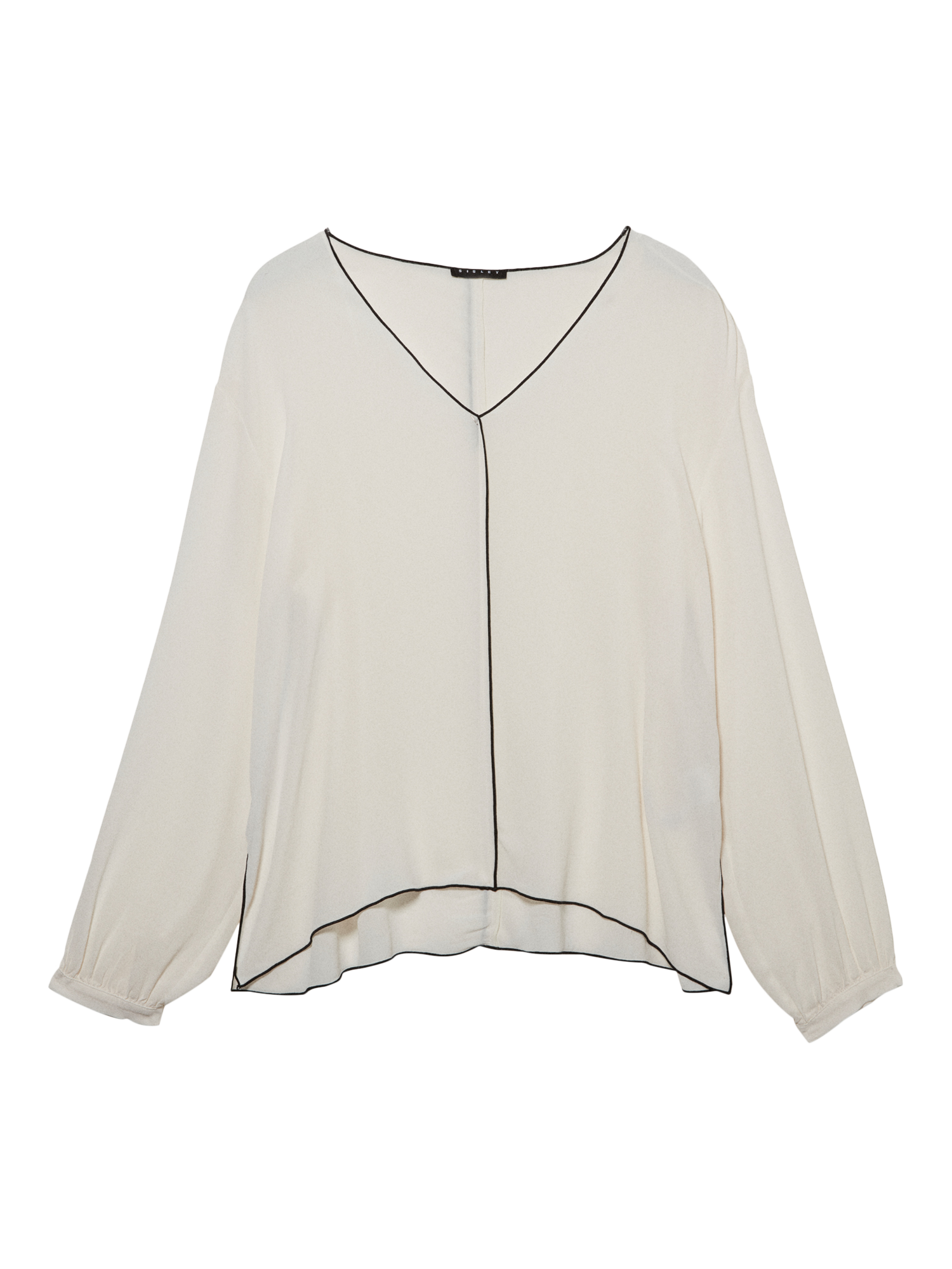 Product image 4 of 4, which shows SISLEY Long Sleeve Oversize Blouse, Cream, L