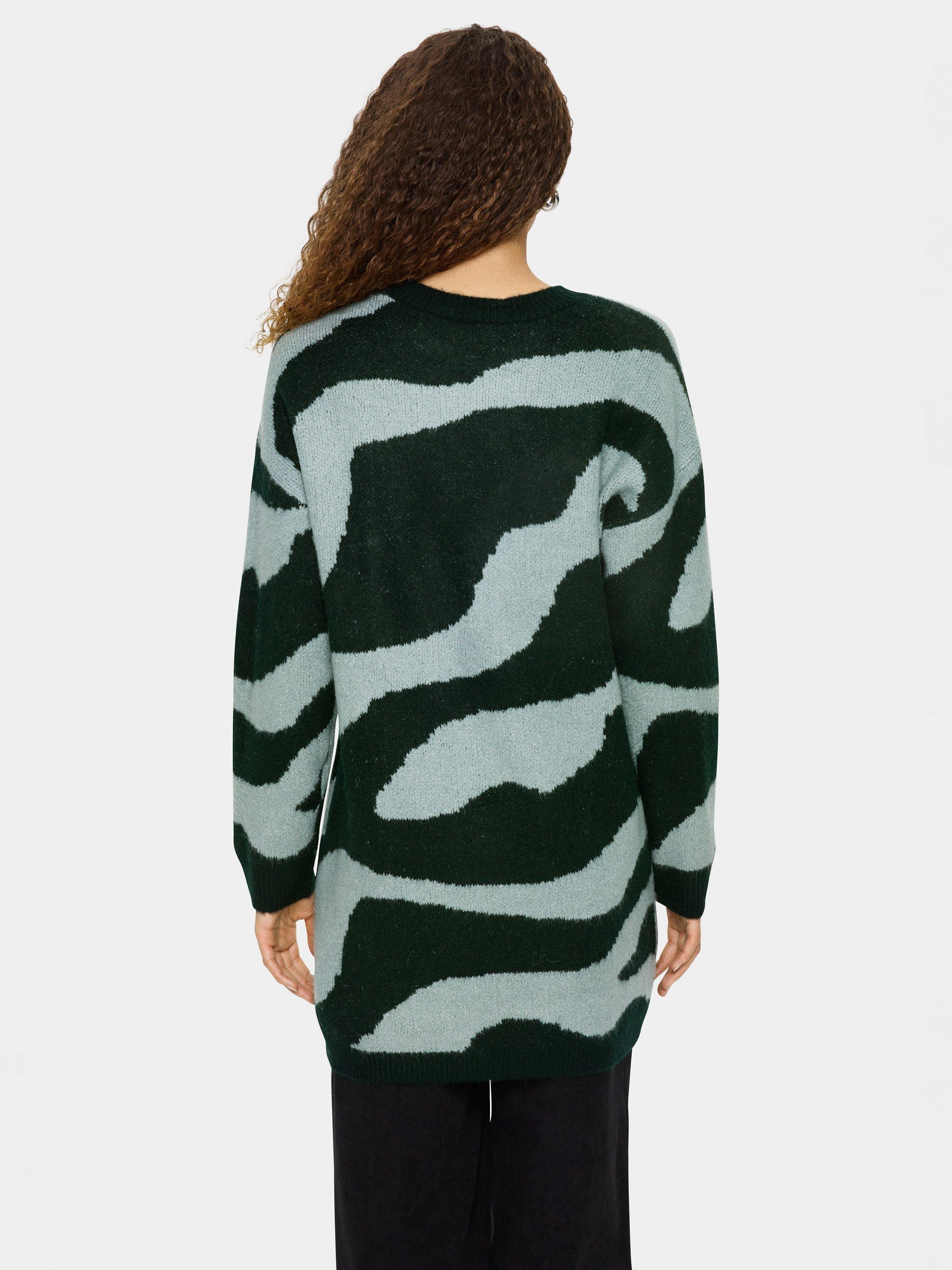 Product image 2 of 6, which shows Saint Tropez Mallie Abstract Jumper Dress, June Bug, XS