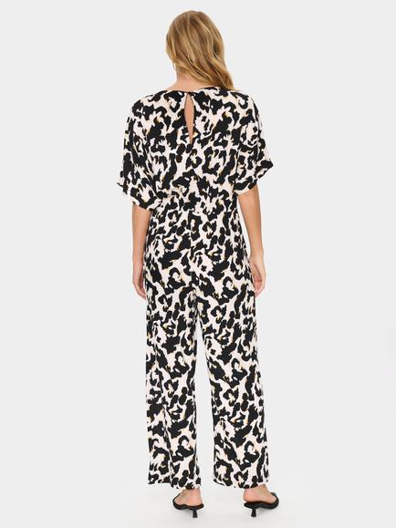 Saint Tropez Marca Orchid Painted Leopard Jumpsuit, Beige/Multi - view 2, Beige/Multi