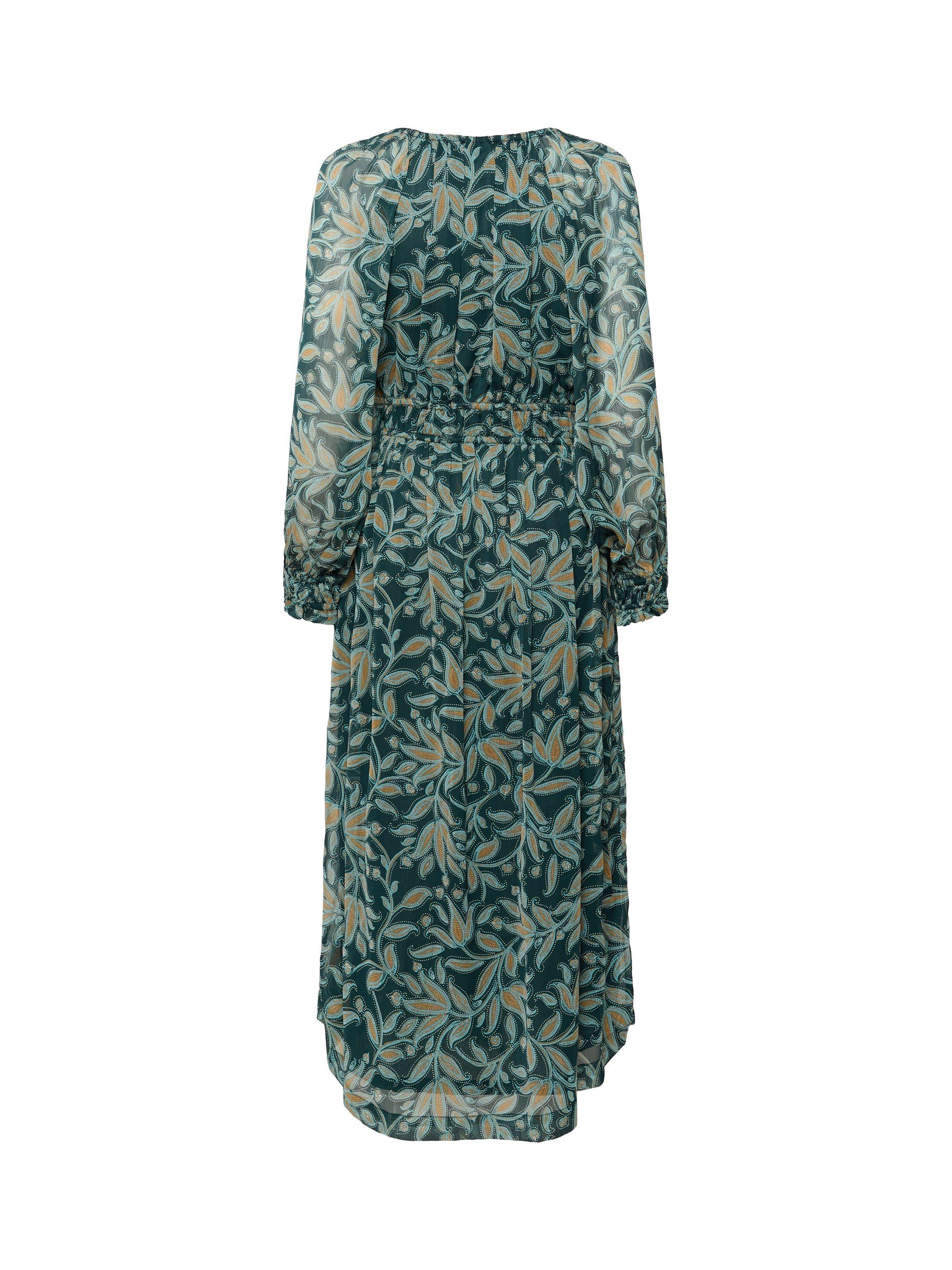 Product image 6 of 6, which shows Saint Tropez Maxine Pine Autumn Floral Maxi Dress, Pine/Multi, XS