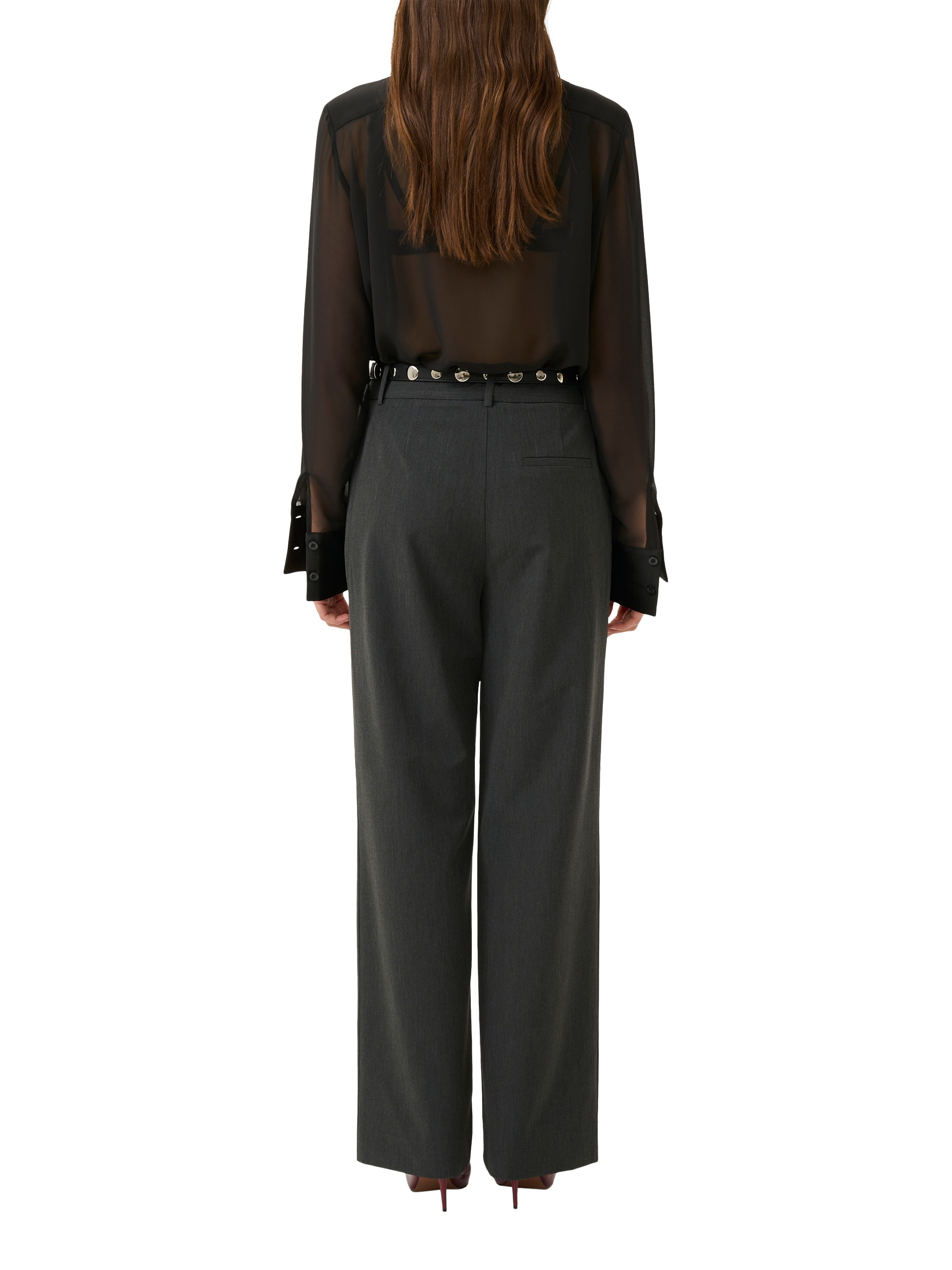 Product image 2 of 6, which shows Gestuz Lynne Sheer Shirt, Black, 8