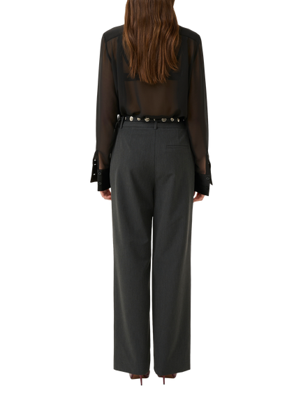 Gestuz Lynne Sheer Shirt, Black - view 2, Black