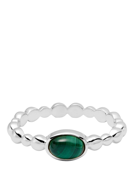 Daisy London Textured Stone Ring, Malachite/ Silv, Malachite/ Silv