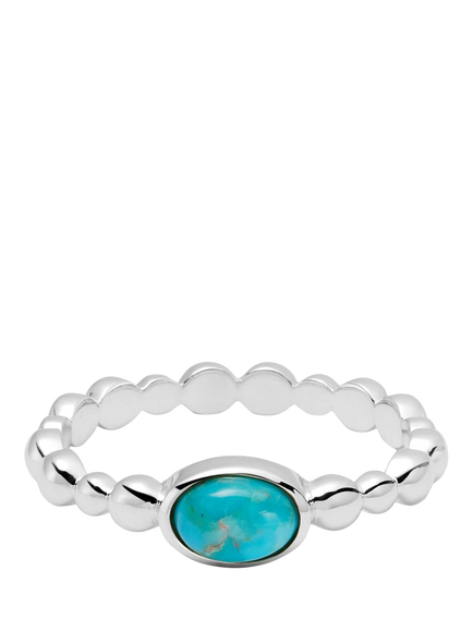 Daisy London Textured Stone Ring, Turquoise/ Silv, Turquoise/ Silv