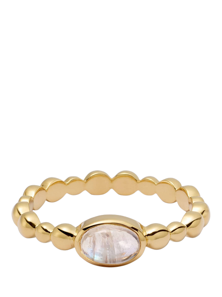 Daisy London Textured Stone Ring, Rainbow / Gold, Rainbow / Gold