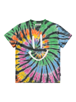 Molo Kids' Pure Cotton Tie Dye Smile T-Shirt, Summer Sand, Summer Sand