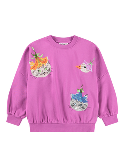 Molo Kids' Animal Sparkle Jumper, Pink - view 2, Animal Sparkle