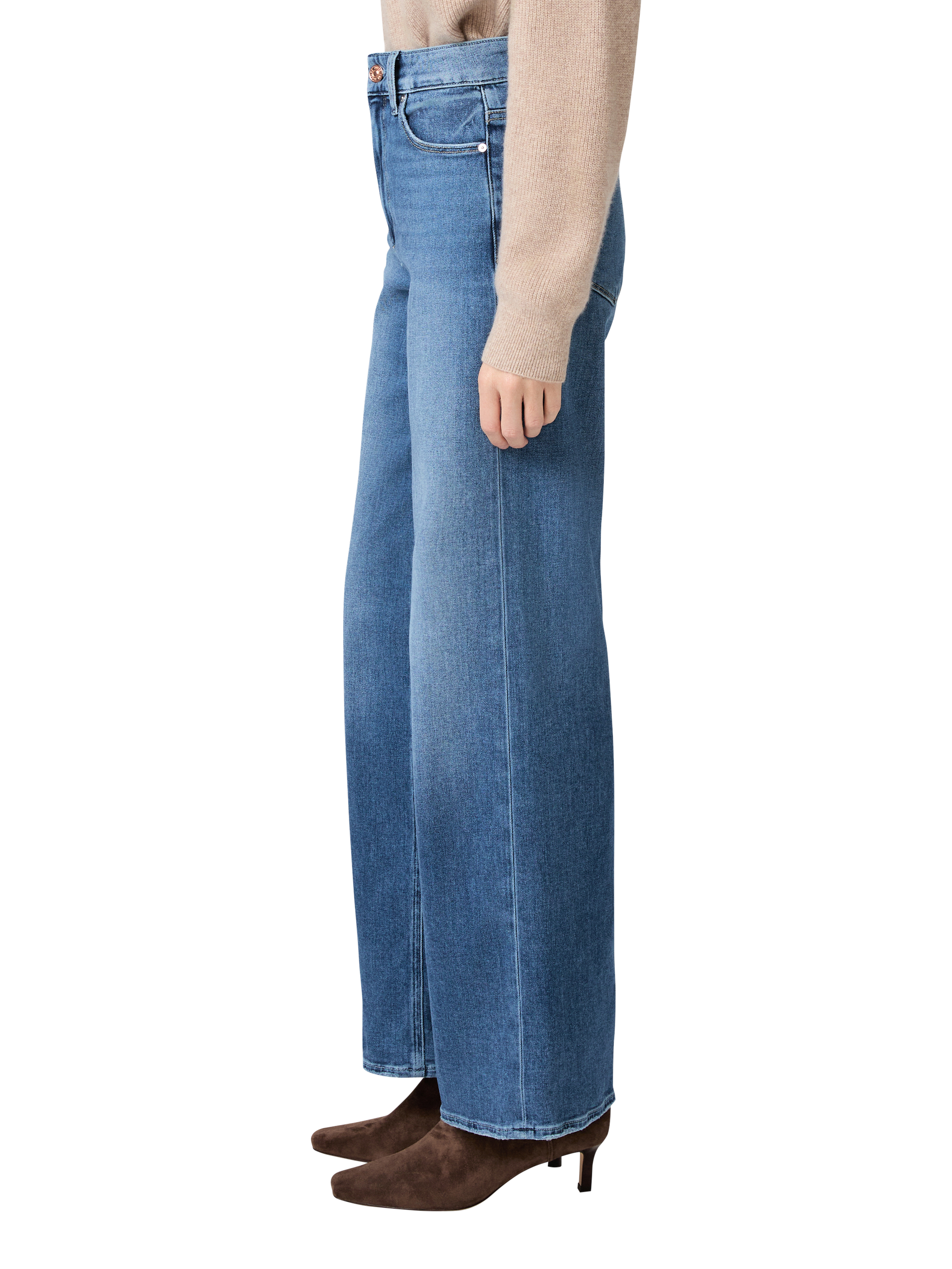 Product image 3 of 4, which shows PAIGE Anessa Wide Leg Jeans, Freeride, 24