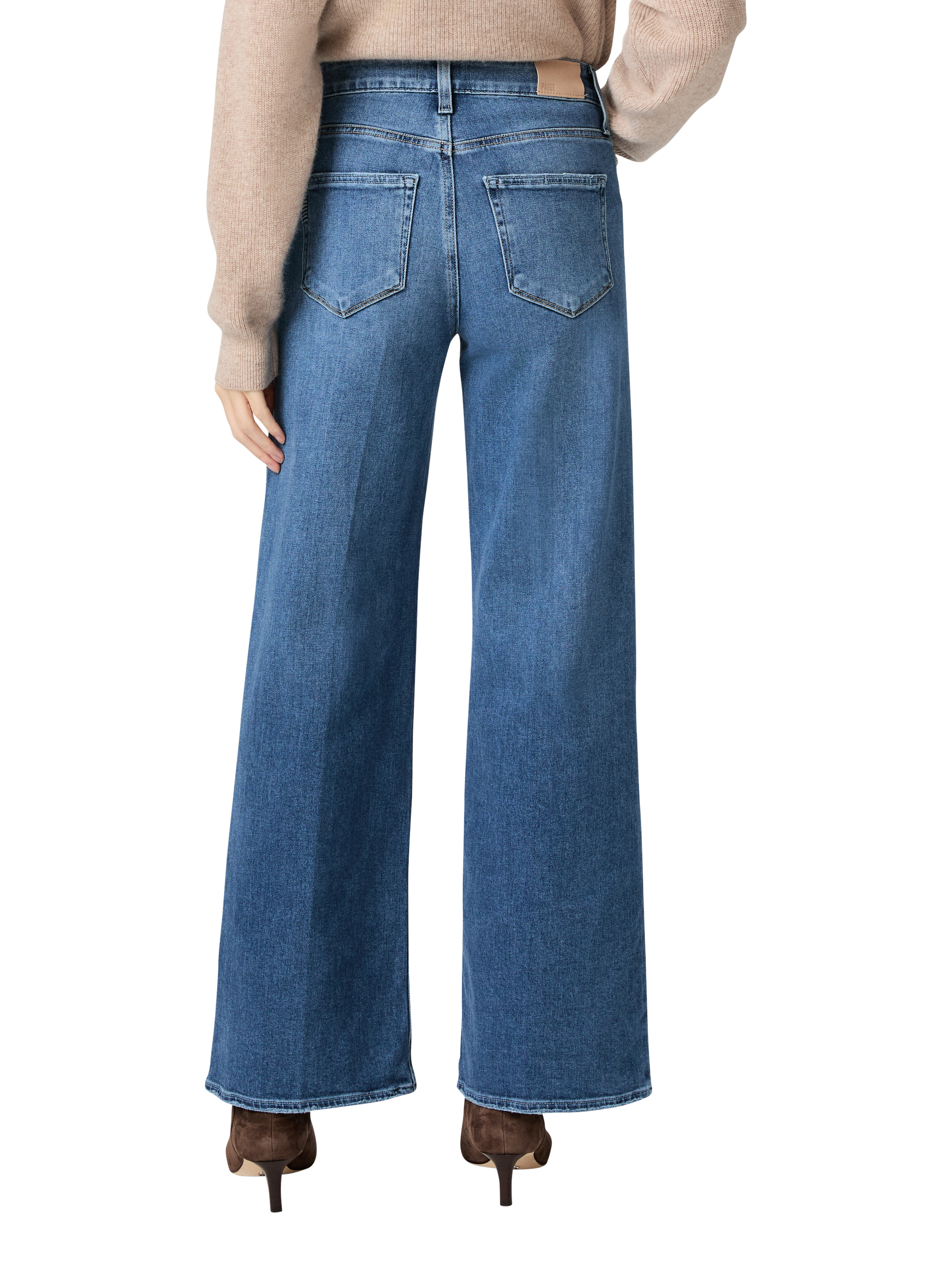 Product image 4 of 4, which shows PAIGE Anessa Wide Leg Jeans, Freeride, 24