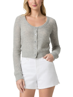 PAIGE Dani High Rise Denim Shorts, White - view 2, White