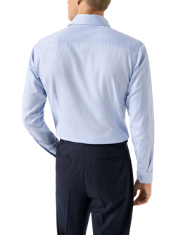 Eton Cotton Twill Regular Fit Semi-Solid Dress Shirt - view 2, Light Blue