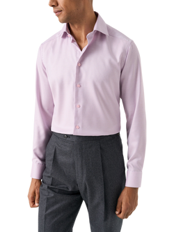 Eton Cotton Twill Regular Fit Semi-Solid Dress Shirt, Pink