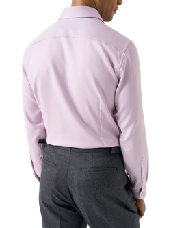 Eton Cotton Twill Regular Fit Semi-Solid Dress Shirt - view 2, Pink