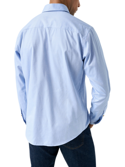 Eton Cotton Regular Fit Oxford Shirt - view 2, Dark Blue