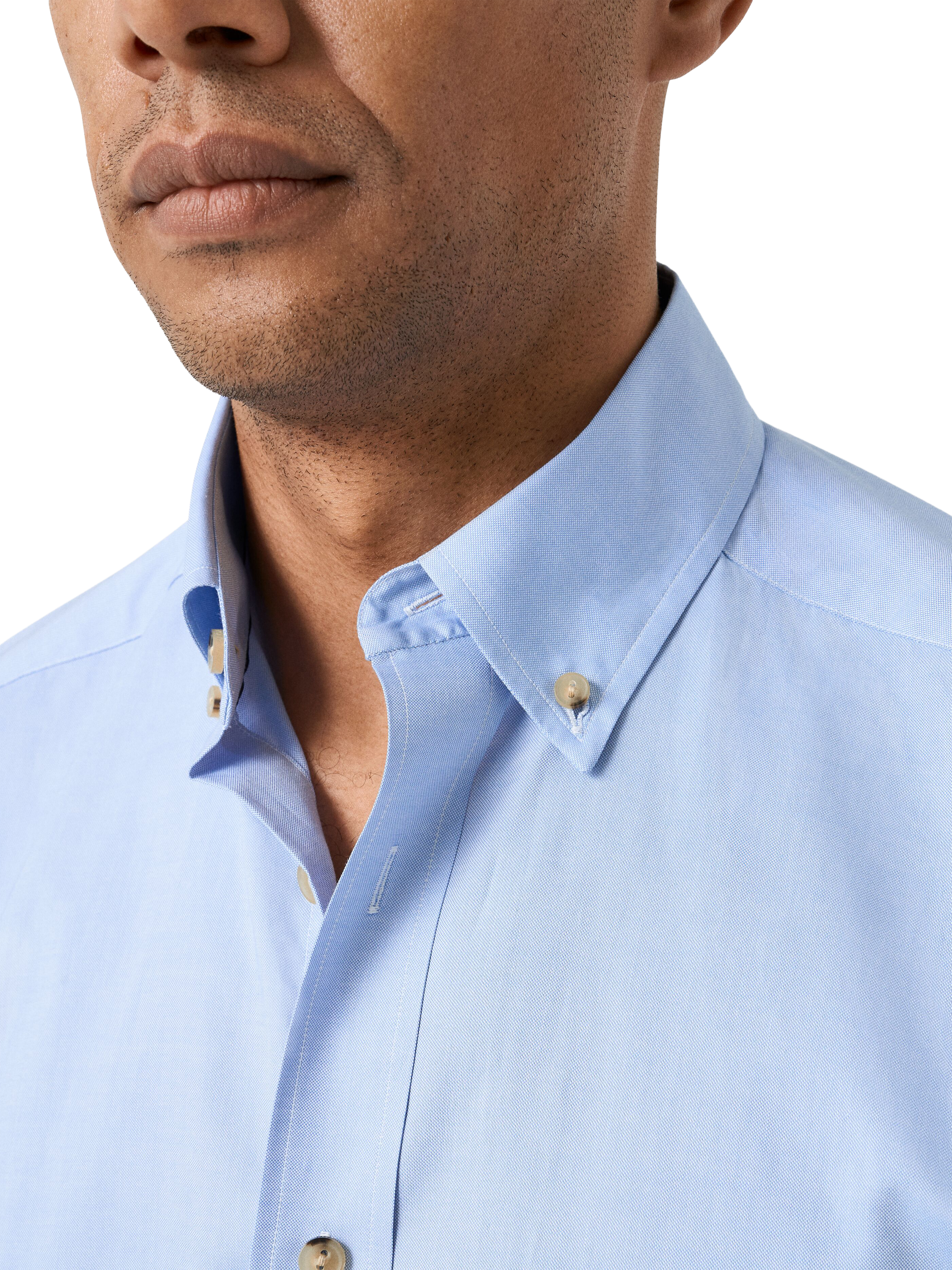 Product image 3 of 8, which shows Eton Cotton Regular Fit Oxford Shirt, Dark Blue, S