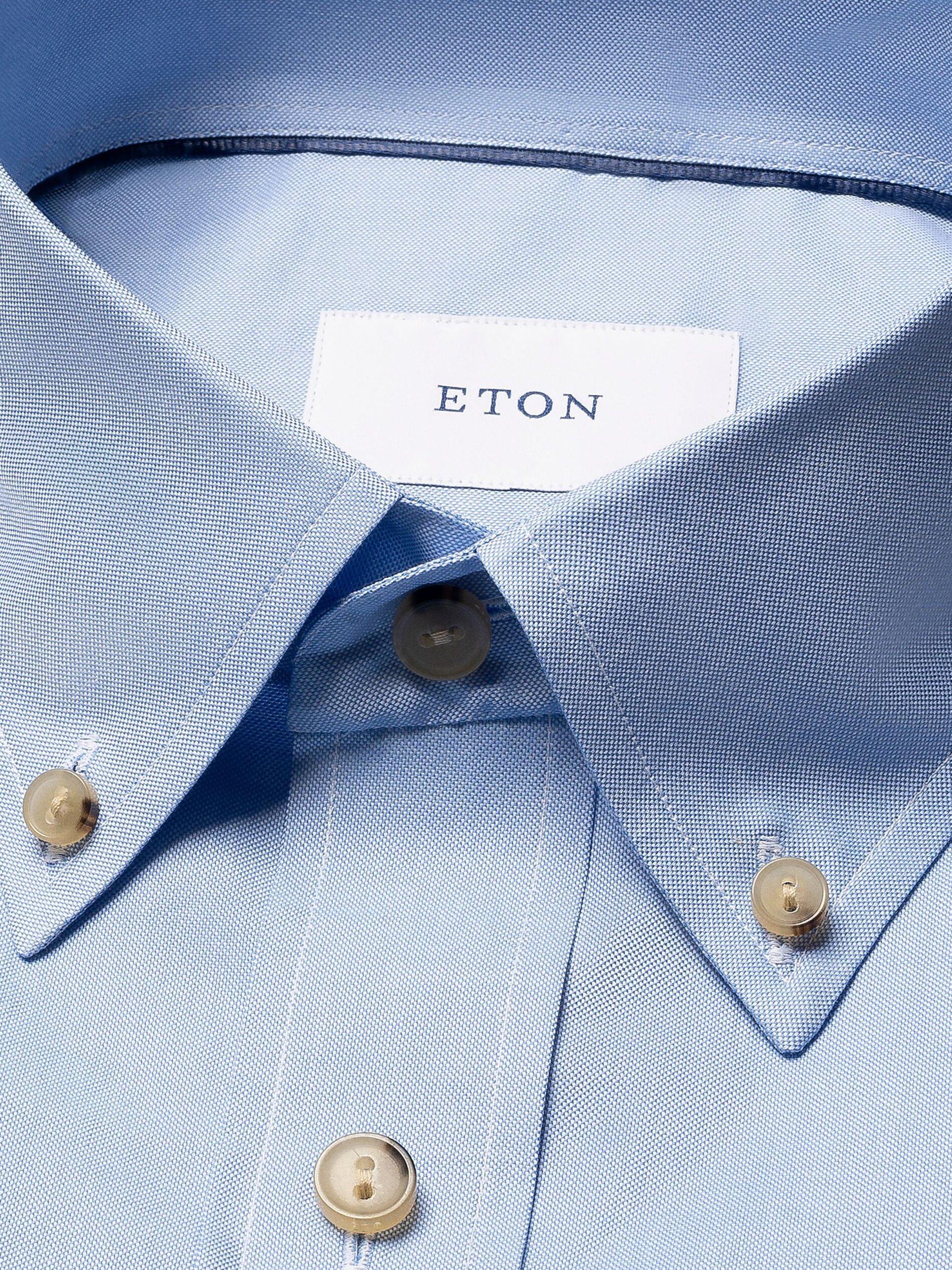 Product image 6 of 8, which shows Eton Cotton Regular Fit Oxford Shirt, Dark Blue, S
