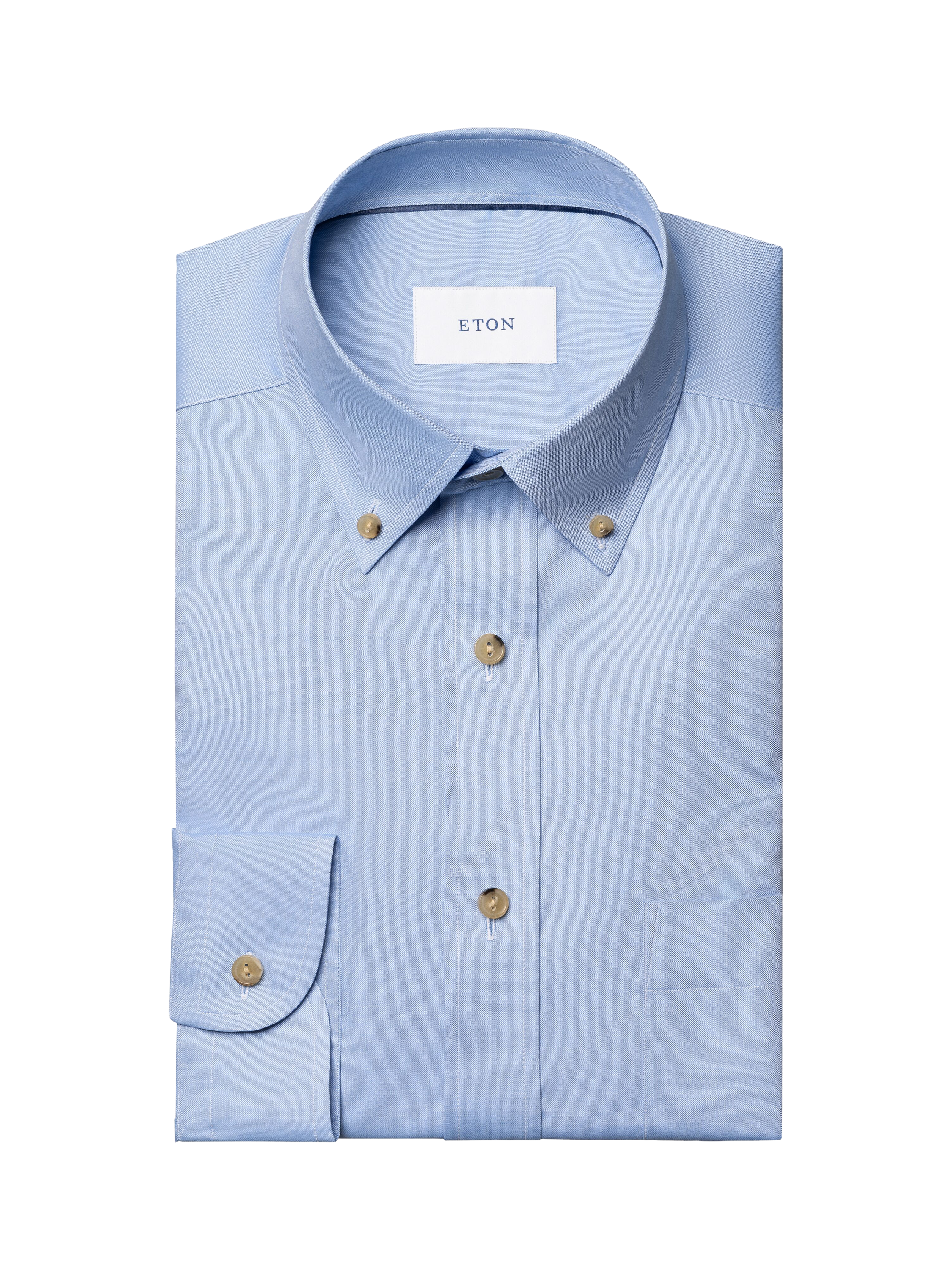 Product image 8 of 8, which shows Eton Cotton Regular Fit Oxford Shirt, Dark Blue, S