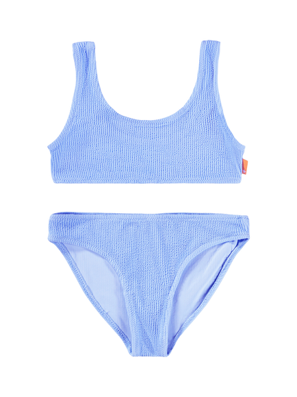 Molo Kids' Nola Crepe Bikini Set, Sparking Sea, Sparking Sea