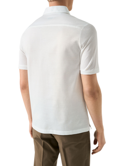 Eton Filo di ScoziaCotton Yarn Regular Fit Short Sleeve Polo Shirt - view 2, White