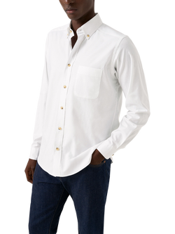 Eton Cotton Regular Fit Oxford Shirt, White