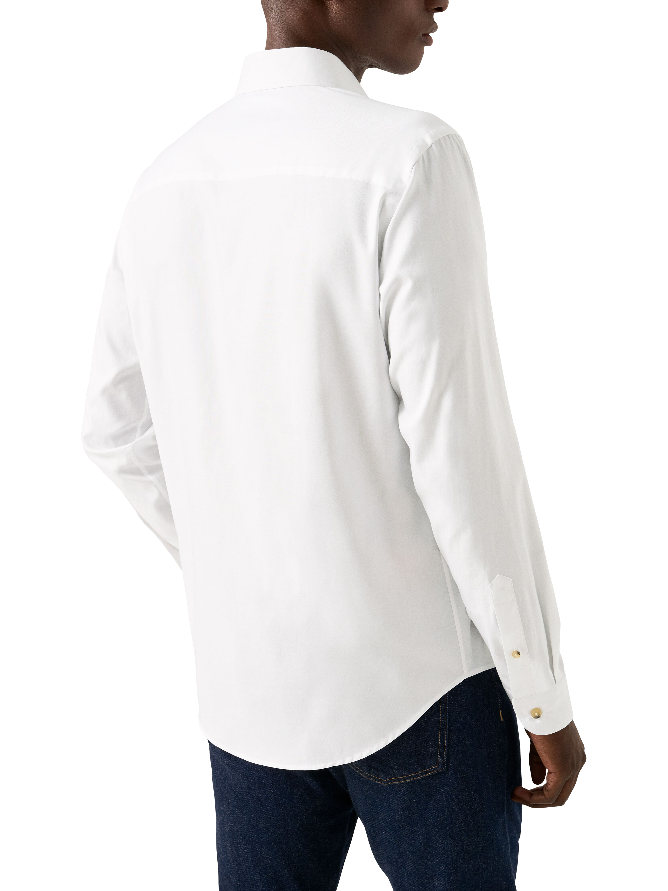 Product image 2 of 8, which shows Eton Cotton Regular Fit Oxford Shirt, White, S