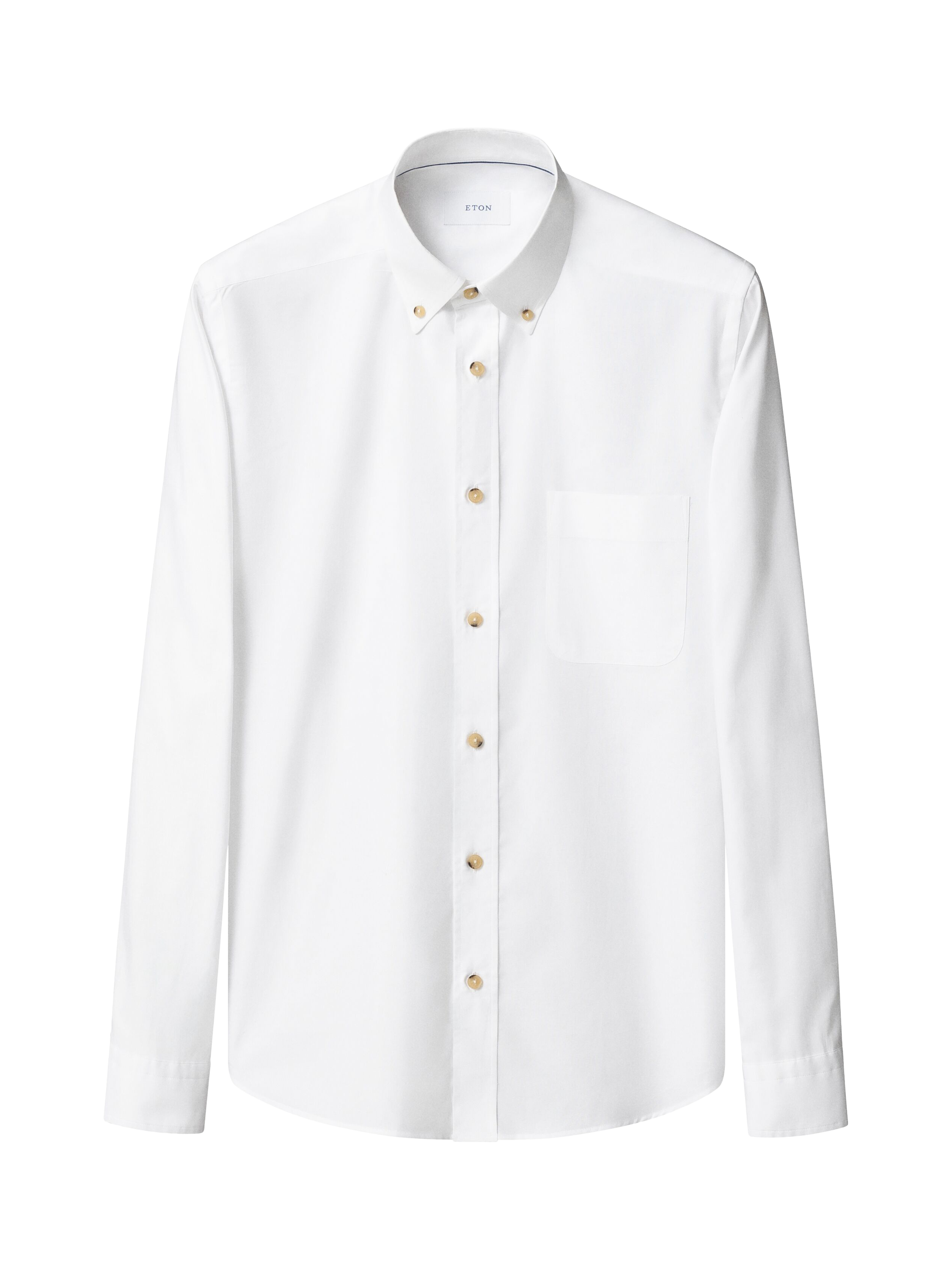 Product image 5 of 8, which shows Eton Cotton Regular Fit Oxford Shirt, White, S