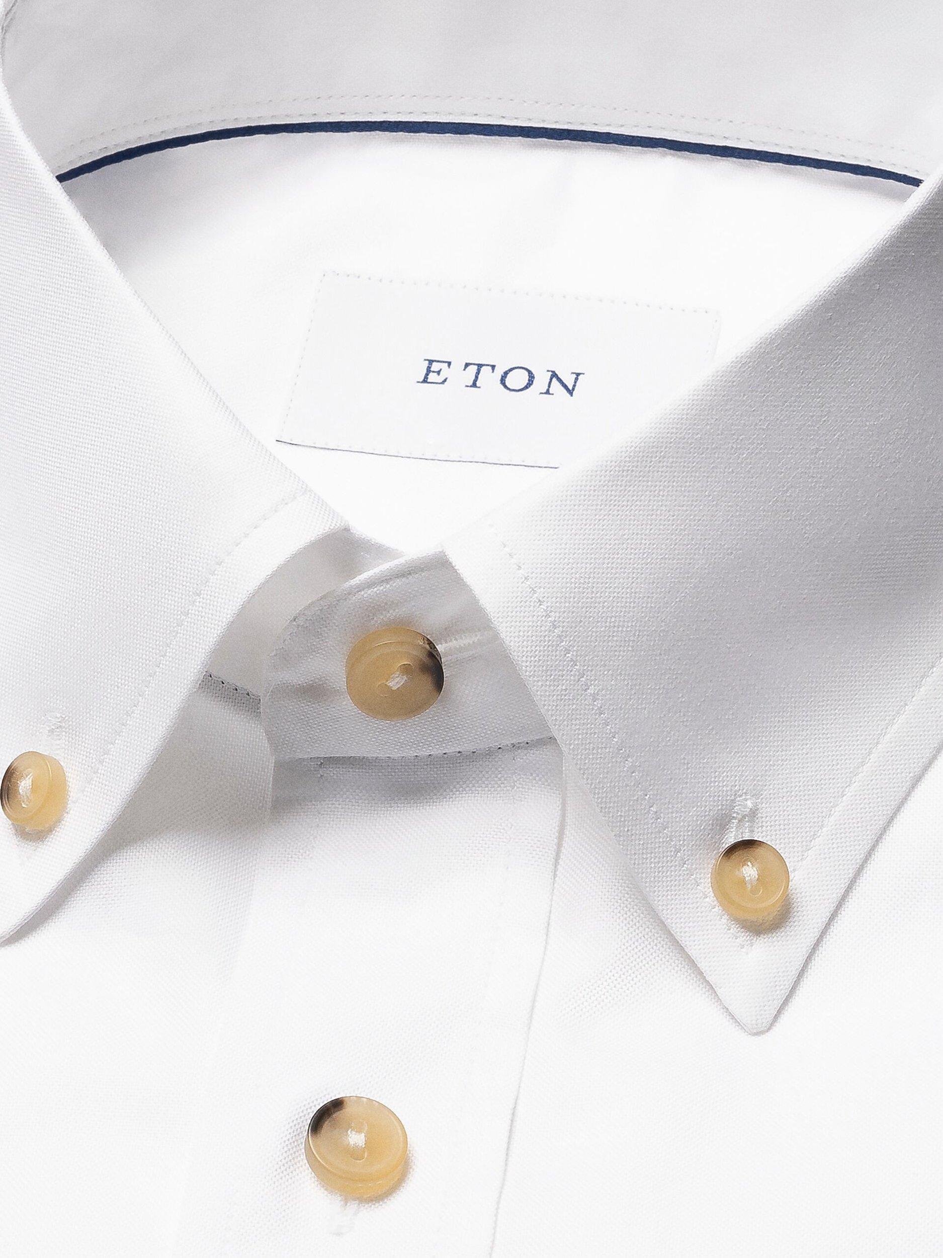 Product image 6 of 8, which shows Eton Cotton Regular Fit Oxford Shirt, White, S