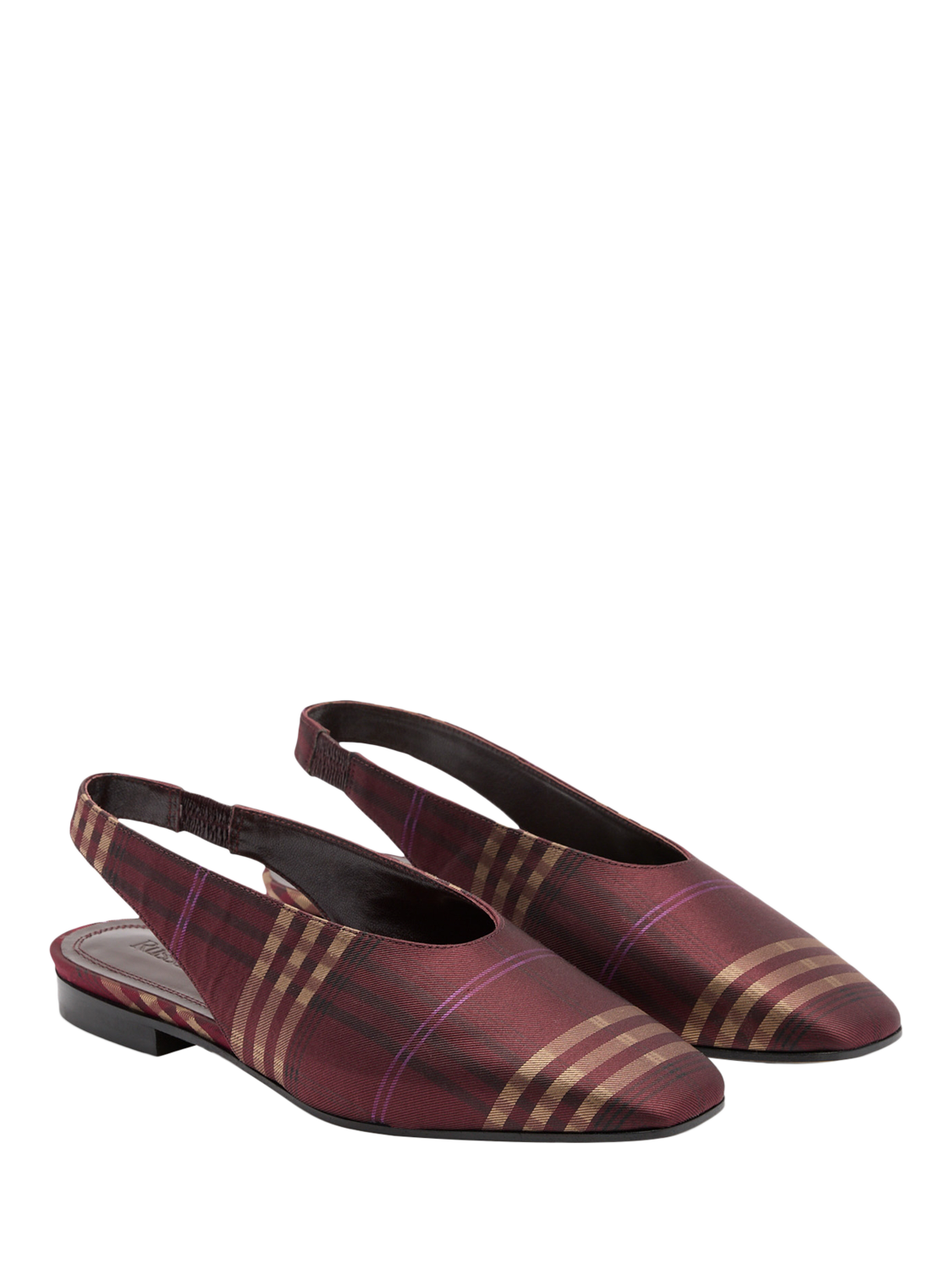 Product image 2 of 4, which shows Russell & Bromley Carden Ultra Thin Flat Slingbacks, Red, 8