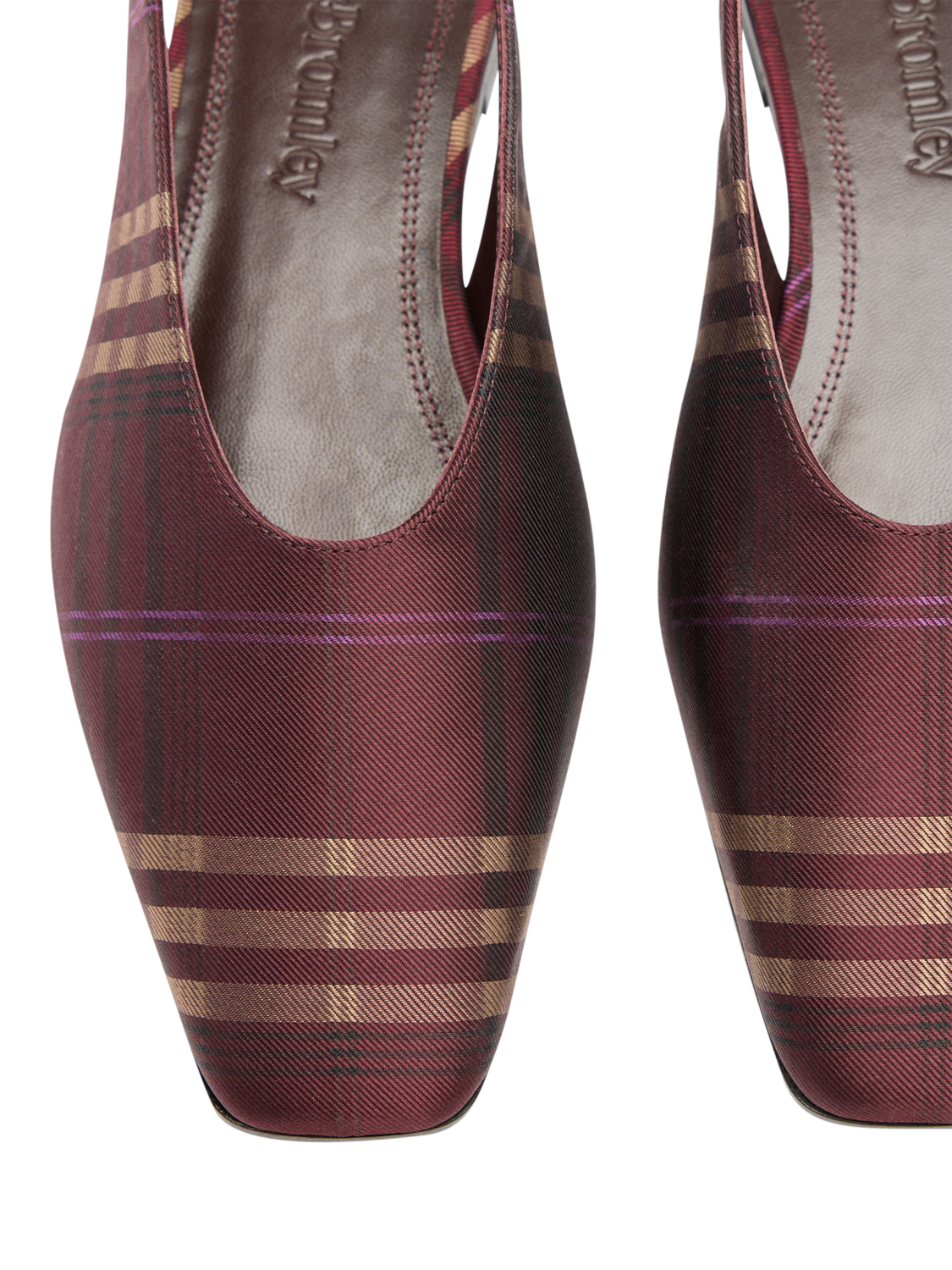 Product image 3 of 4, which shows Russell & Bromley Carden Ultra Thin Flat Slingbacks, Red, 8