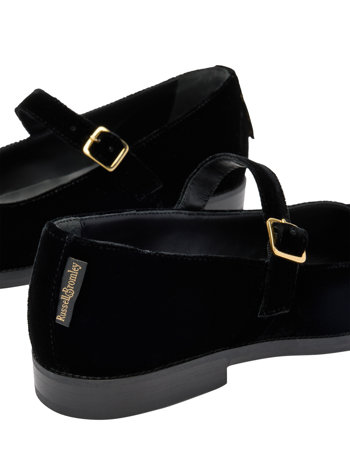 Product image 3 of 4, which shows Russell & Bromley Dotty Mary Jane Flats, Black, 8