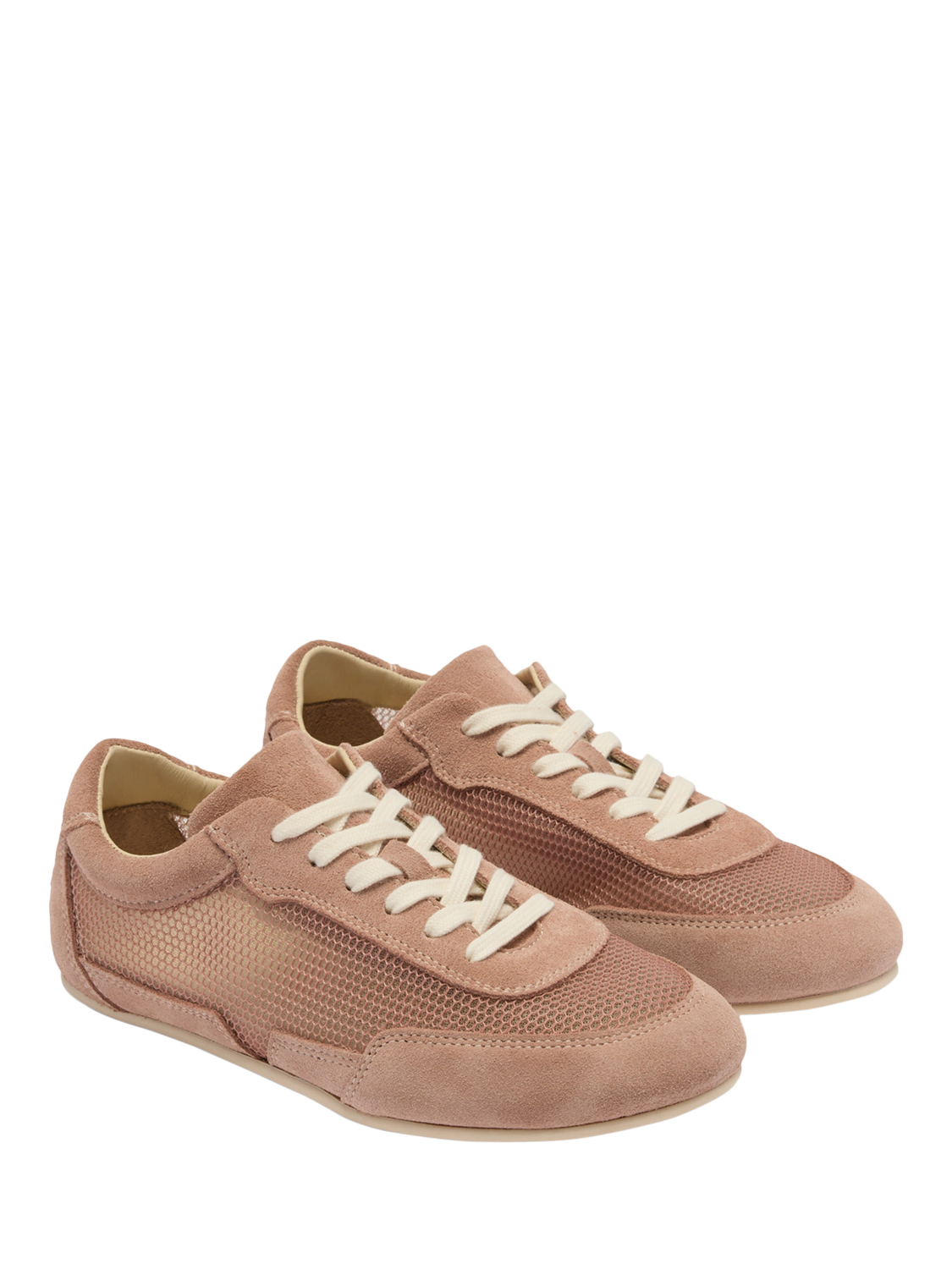 Product image 2 of 4, which shows Russell & Bromley CessSuede Blend Ultra Thin Sole Trainers, Pink, 4