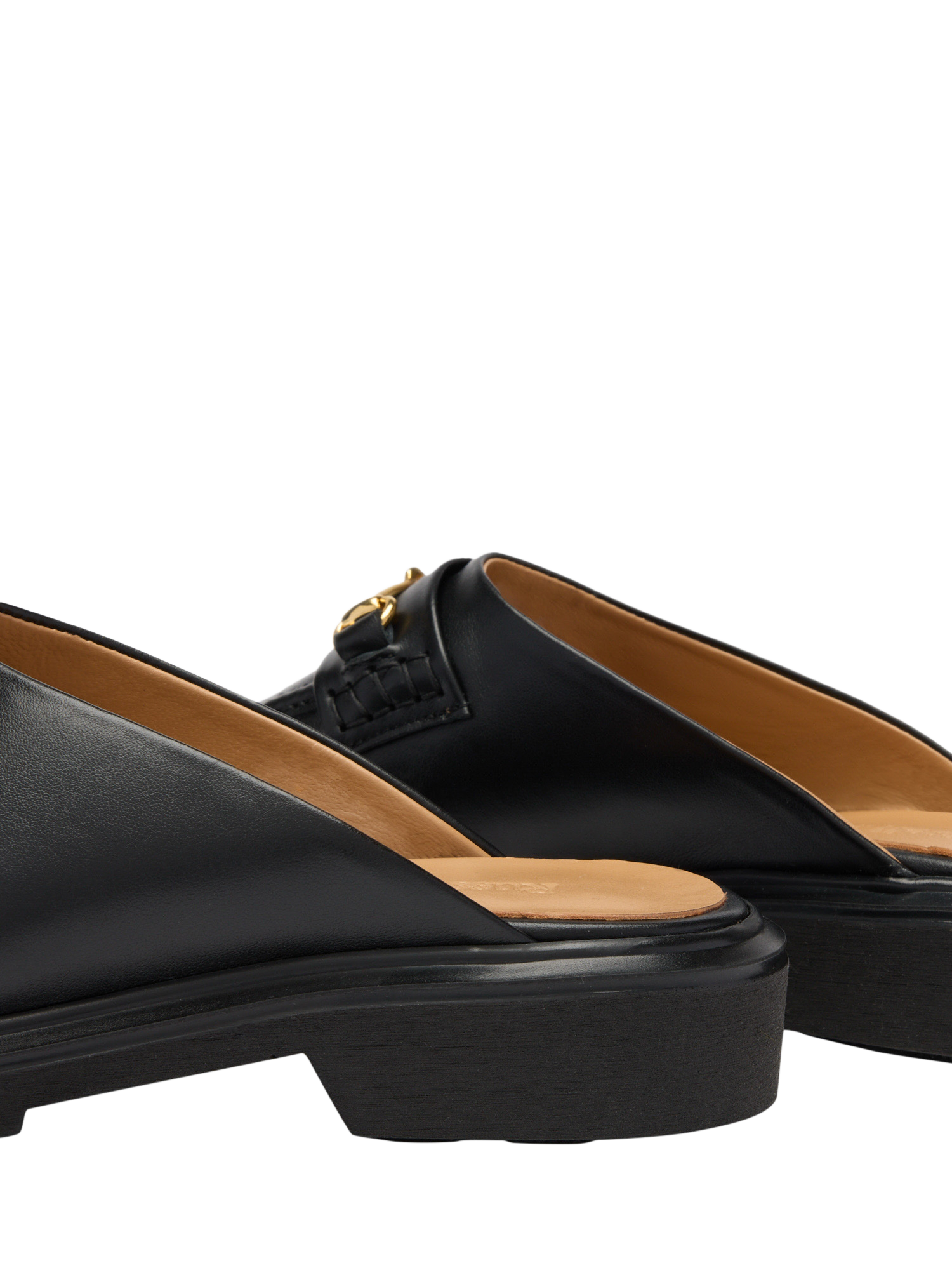 Product image 4 of 4, which shows Russell & Bromley Dalton Leather Snaffle Mule Loafers, Black, 5