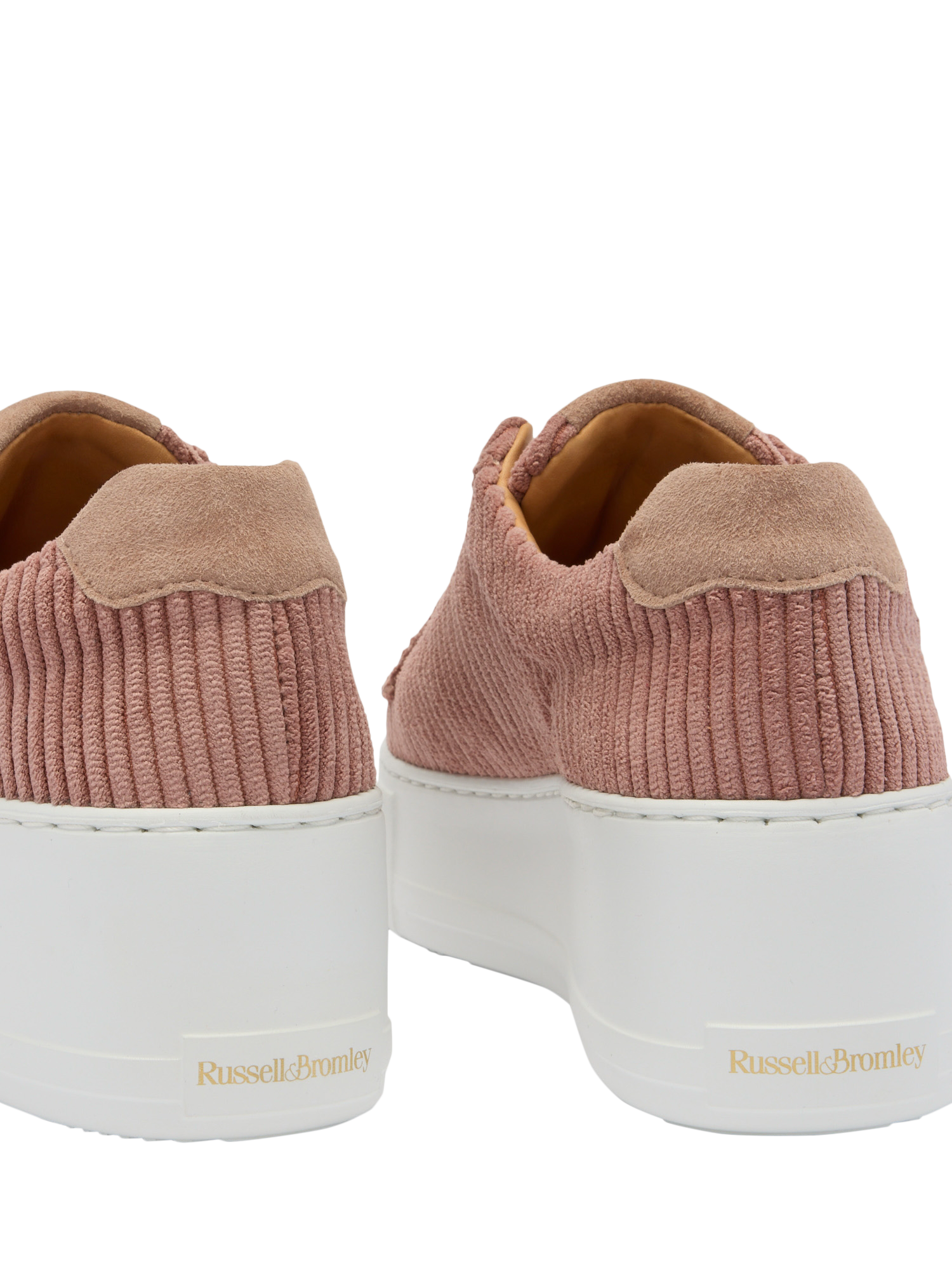 Product image 3 of 4, which shows Russell & Bromley Park Up Laceless Flatform Trainers, Pink, 7