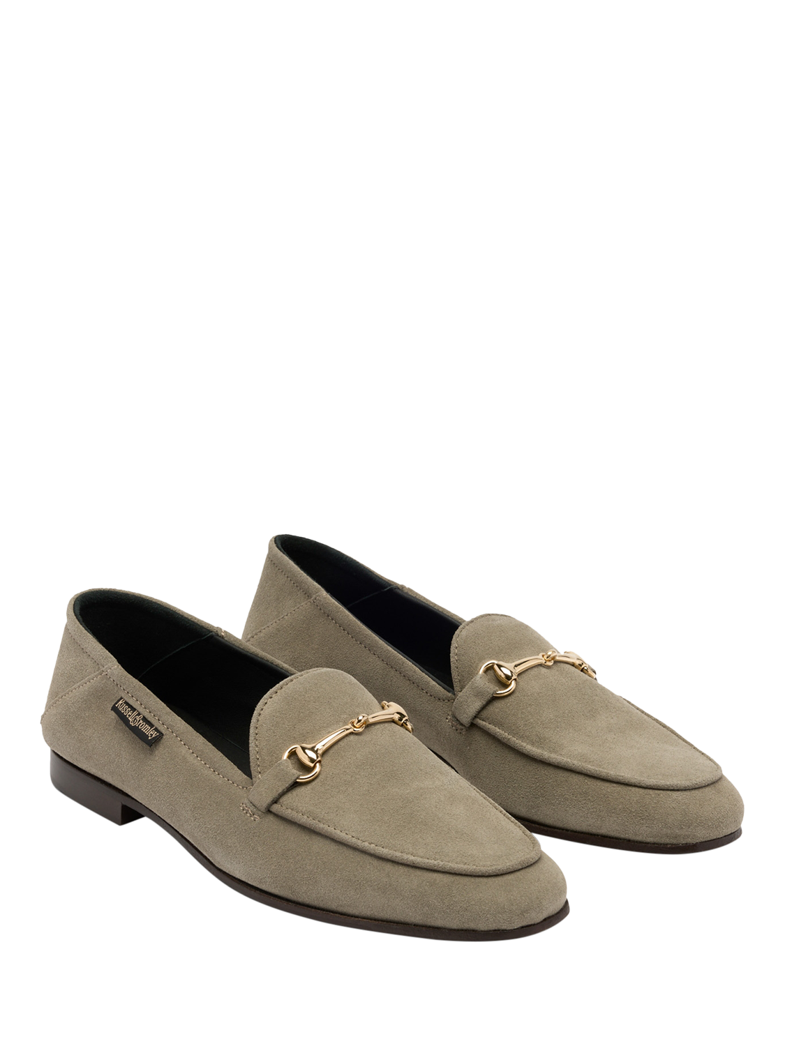 Product image 2 of 4, which shows Russell & Bromley Loafer Suede Snaffle Loafers, Green, 5