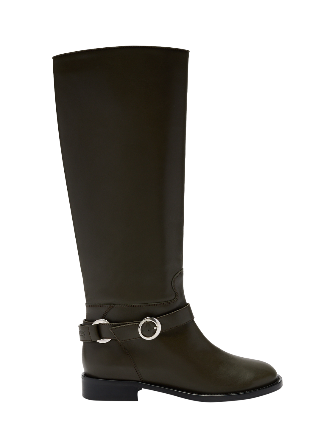 Product image 1 of 4, which shows Russell & Bromley Beckside Leather Equestrian Boot, Green, 7