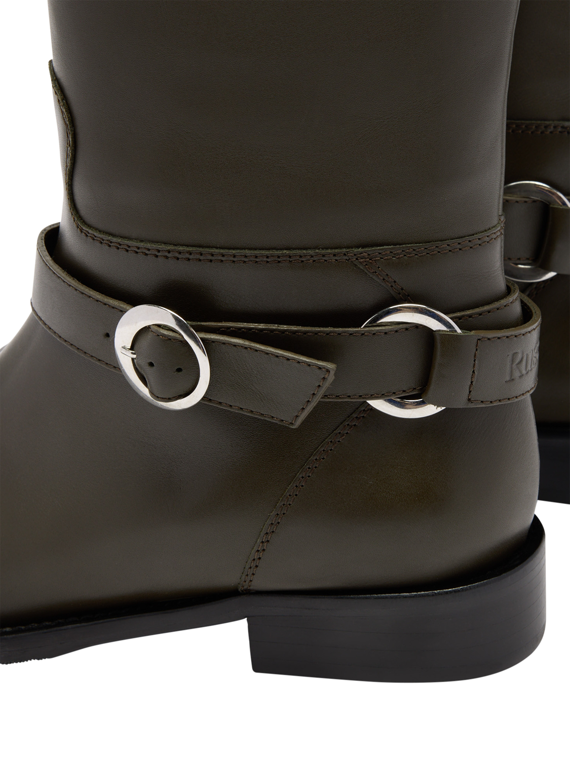 Product image 4 of 4, which shows Russell & Bromley Beckside Leather Equestrian Boot, Green, 7