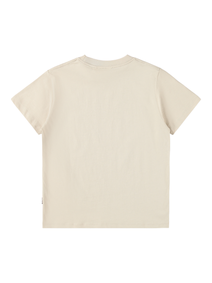 Molo Kids' Roxo Pure Cotton Short Sleeved Smile T-Shirt, Summer Sand - view 2, Summer Sand