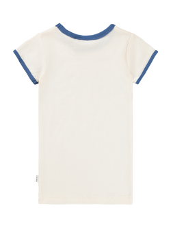 Molo Kids' Rhiannon Pure Cotton Short Sleeved T-Shirt, Love Blue - view 2, Love Blue