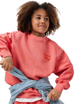 Molo Kids' Magni Pure Cotton Relaxed Sweatshirt, Red Ink, Red Ink